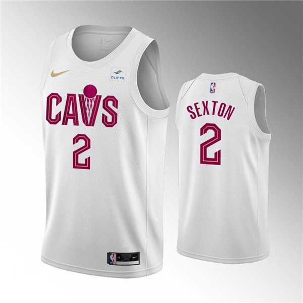 Men%27s Cleveland Cavaliers #2 Collin Sexton Association Edition Stitched Basketball Jersey Dzhi